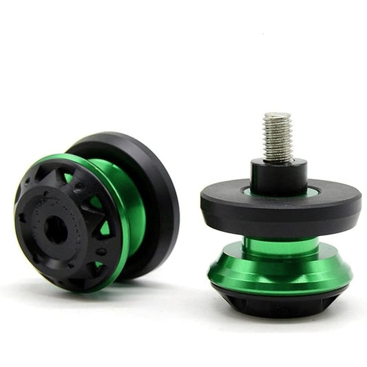 DEMUR Motorcycle Swingarm Slider Spool Stand Screw 6mm 8mm 10mm For Yamaha FZ1 FAZER FZ6 FAZER FZ6R FZ8 MT-07 FZ-07 MT07 Swingarm Slider Spool (Size: 6MM green)