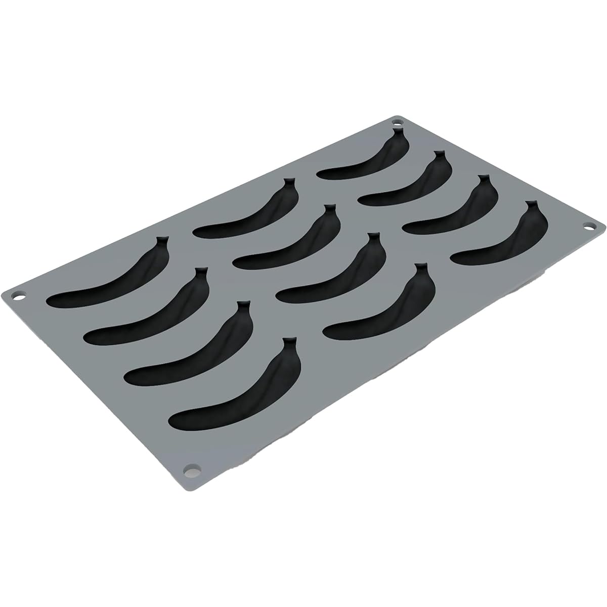 PAVONI ITALIA [Authorized Product] Glamand Baby Banana 12 Pieces Platinum Silicone Mold Confectionery Supplies Chocolate Mold Candy Mold Decoration Oven Microwave Dishwasher Safe Freezer Refrigerator GG035