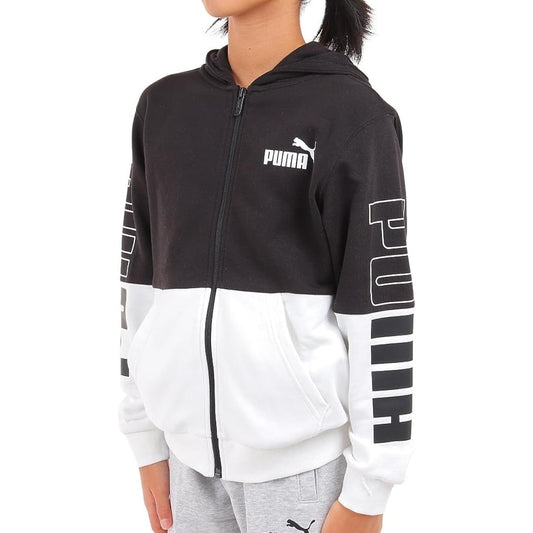 [PUMA] Fleece Fleece Sweatshirt Parka Sweatshirt POWER Color Block Hooded Jacket TR 678571 Boys