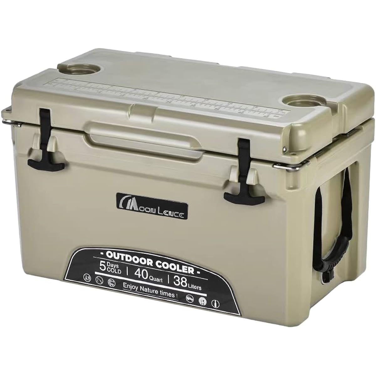 MOON LENCE Cooler Box Large Capacity 5 Days Cold Storage Hard Cooler Box Outdoor Camping BBQ Picnic Leisure