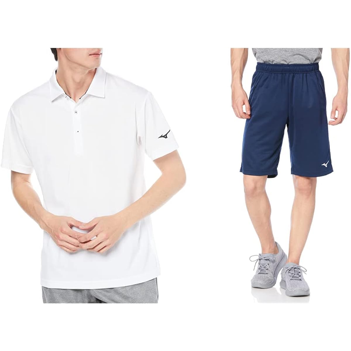 [Mizuno] Training Wear Navi Dry Polo Shirt Short Sleeve Sweat Absorbent Quick Drying U Neck Inner Underwear UPF15 32MA2195 Men's