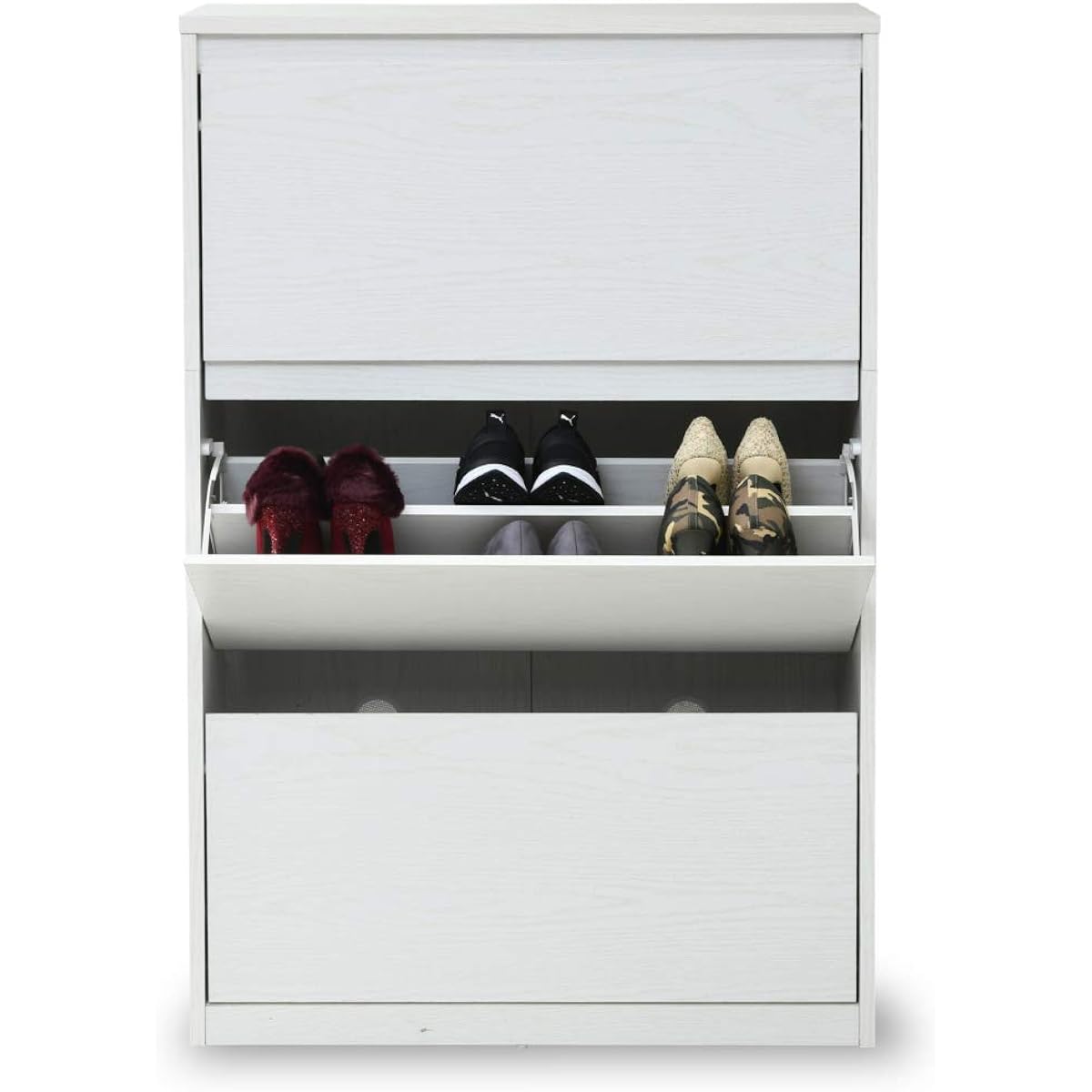 JK Plan Shoe Rack Wide Space Saving Shoe Storage Thin Width Approx. 80 Flap Door Flap Type Depth Approx. 30 TSMHV0016WH