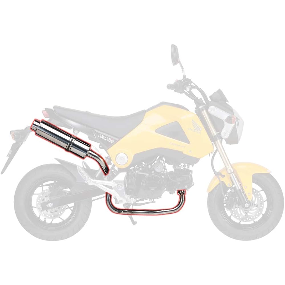 Nankai Parts (NANKAI) *Vehicle not included GROM Power Comp Muffler (Type J) Up Type Stainless Steel GM-01J