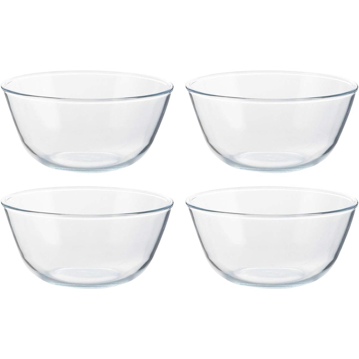 SIMAX Large Bowl Clear 3500ml Heat Resistant Mixing Bowl SI34(6646/FR)(4) 4 Pieces