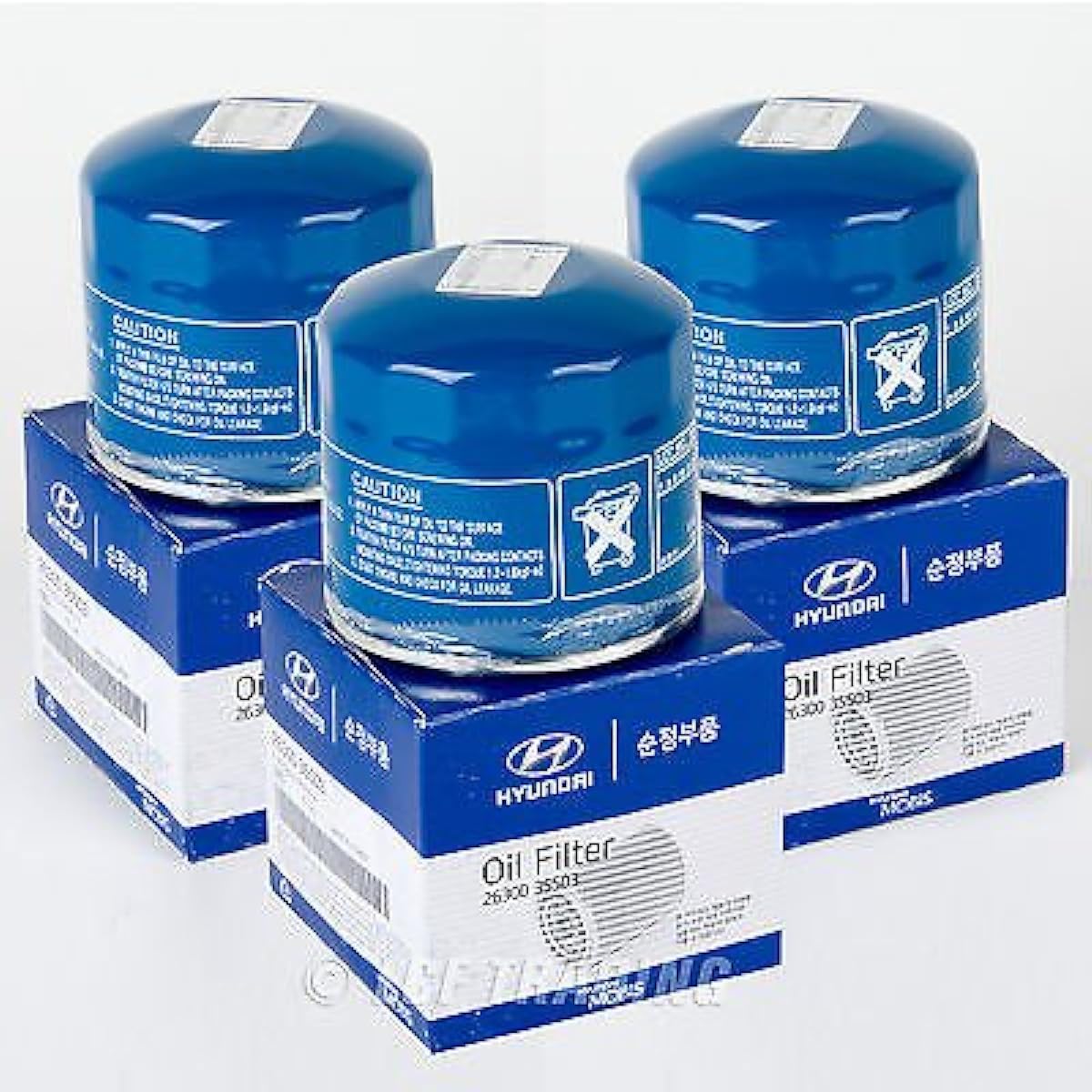 HYUNDAI Genuine OEM Kia oil Filter With washer (3 packs) 26300-35503 35504