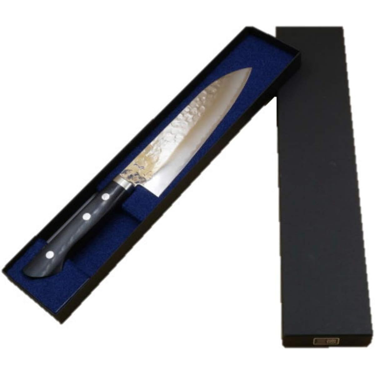 Sensuke Knife VG1 Echizen Uchihamono 165mm Black Plywood Handle Hammer (Santoku Knife 165mm)