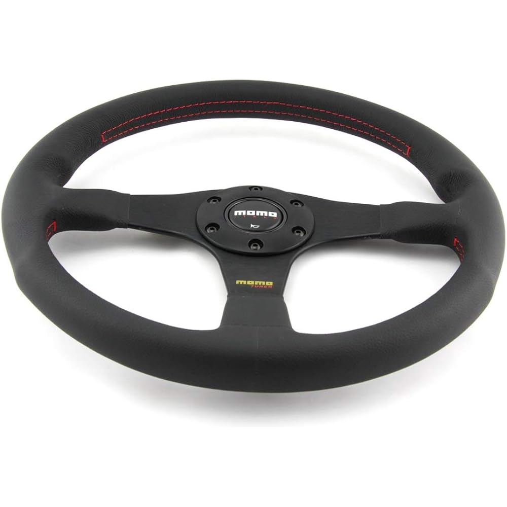 Race lace steering leather 35φ black/blue