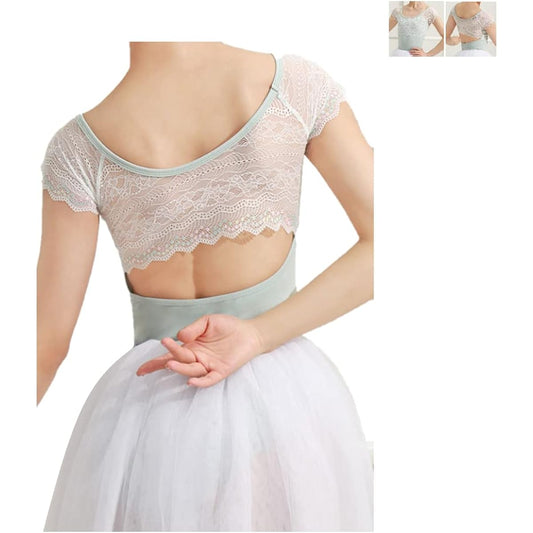 ProDance Gray Open Back Ballet Women's Leotard PLHA025A
