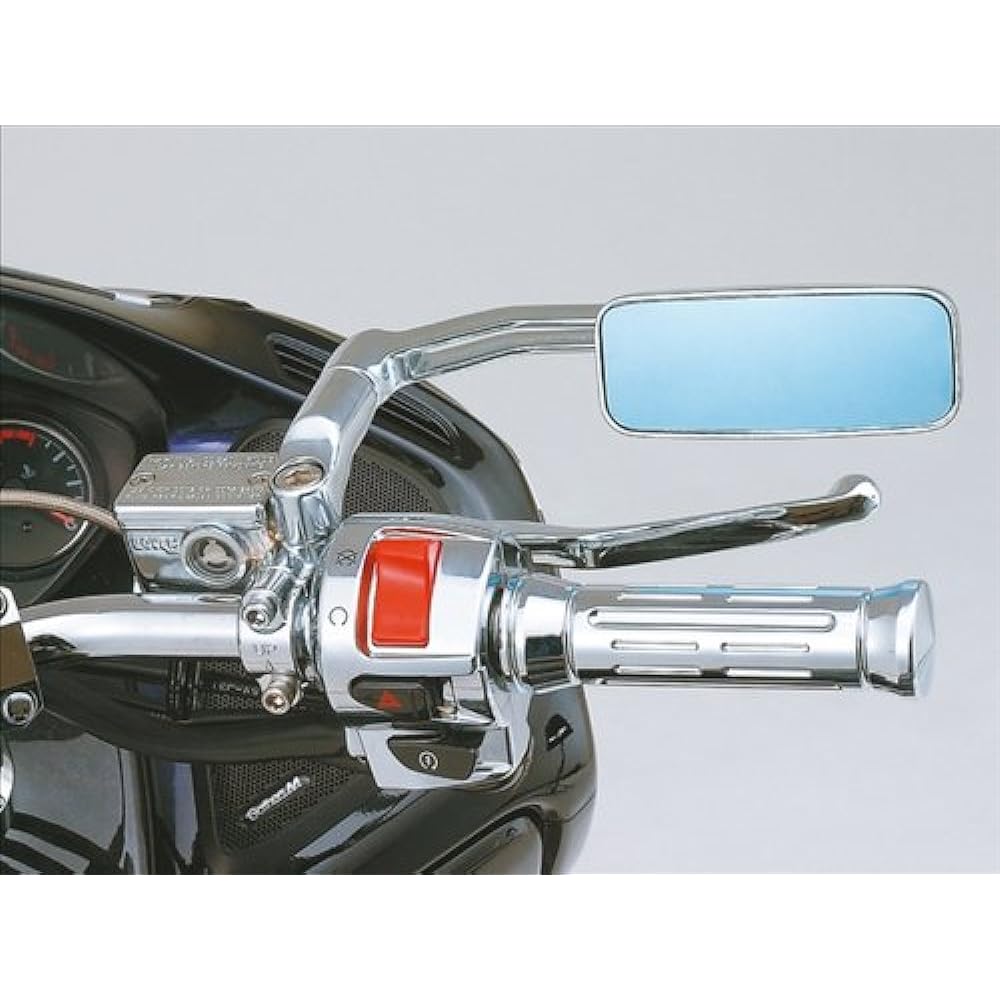 Daytona Motorcycle Mirror, 1 on each side, Left and Right Common, 10mm Right Thread/Reverse Thread, Not Compliant with New Safety Standards, Blue Mirror (Anti-glare Mirror), BSC Horizontal Mirror, Chrome Plated 68307
