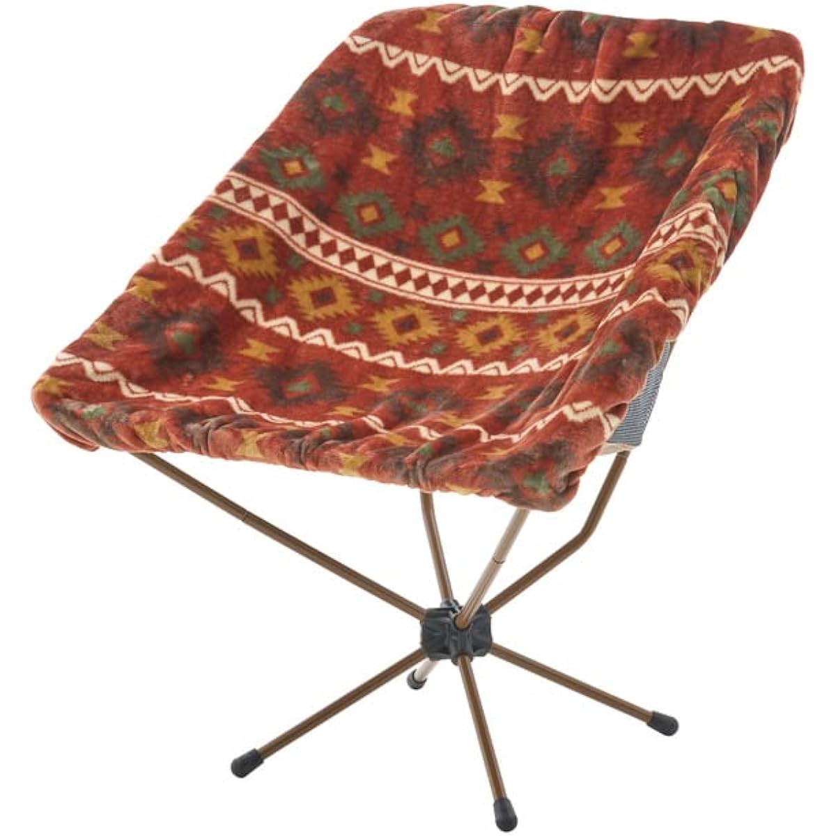 LOGOS Flame Retardant Bucket Chair Cover (Navy/Red) Up to Width 70 x Height 80cm Outdoor Folding Camping Chair Bonfire