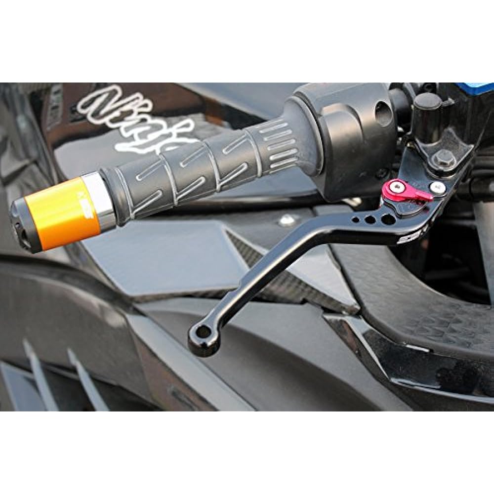 SSK Long Adjust Lever Clutch & Brake Set Lever Body: Titanium Adjust: Red NINJA H2/H2R KA0406708-RD