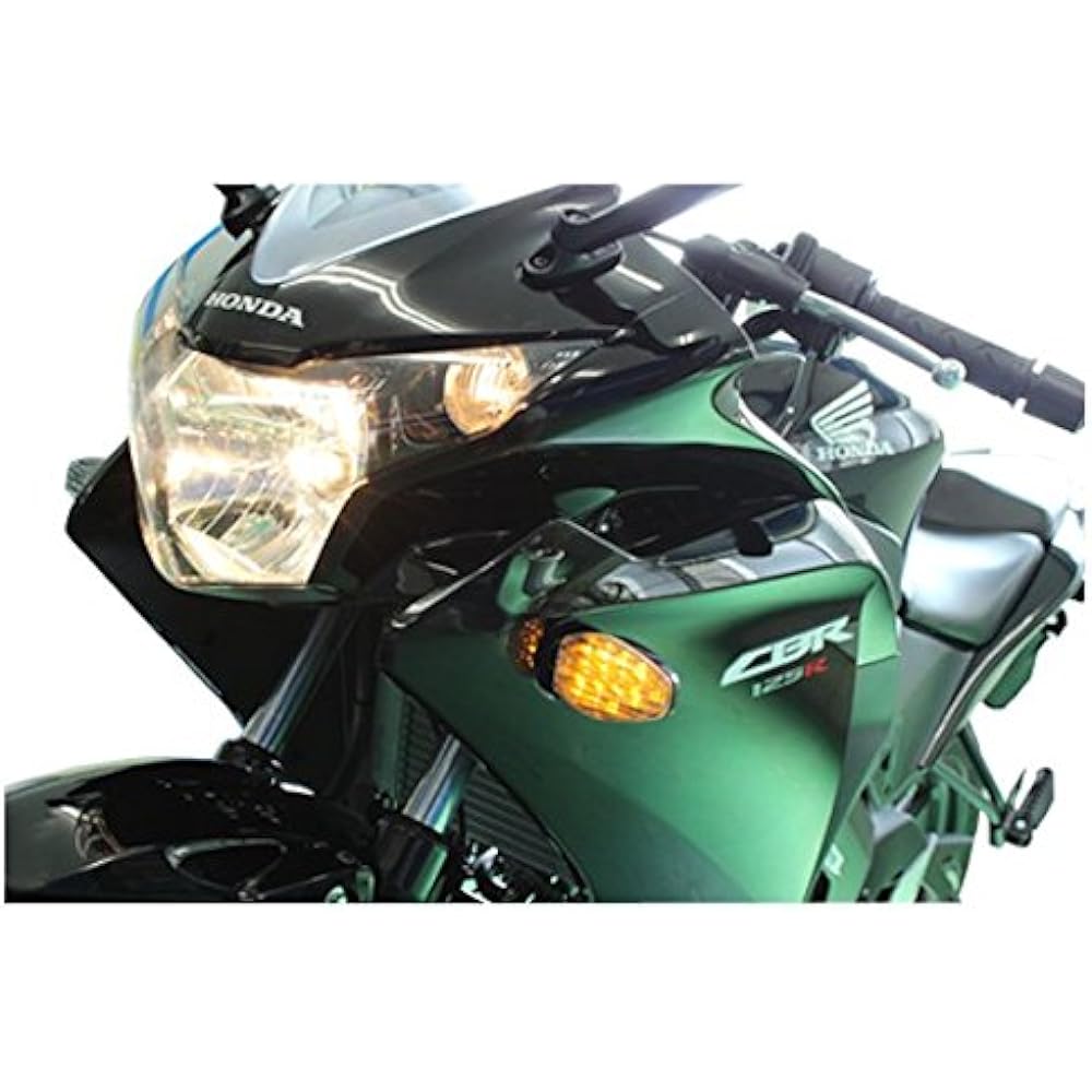 POSH Motorcycle Supplies Motorcycle LED Turn Signal Kit CBR125R ('13) Black Body/Clear Lens Light Weight LED Turn Signal 058052-06