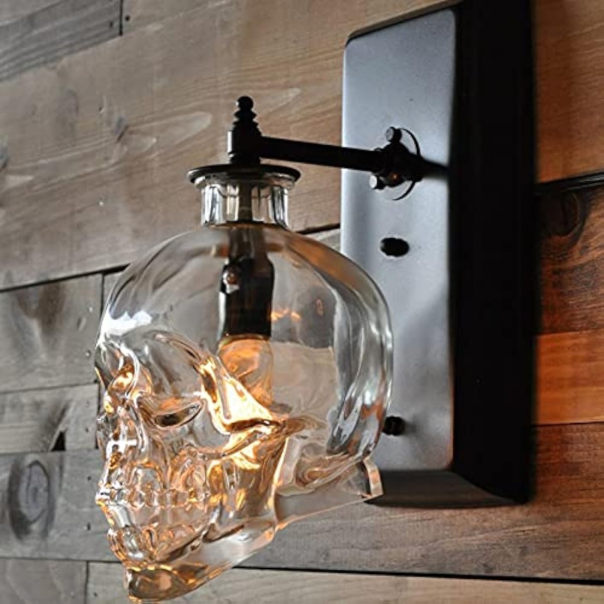 SUSUO Retro Bracket Light Industrial Style Wall Lamp Scandinavian Design Wall Light Skull Head Glass Wall Light LED Lighting G9 110V Entrance Light 1 Light Wall Hanging Light Interior Lighting Living Room Restaurant Bar Black