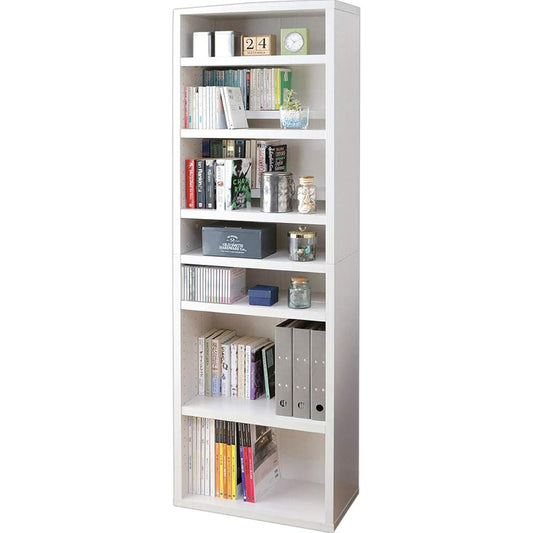 Iris Ohyama Bookshelf Large Capacity Slim Comic Rack Bookshelf Width 59 Off White BKSW-1860