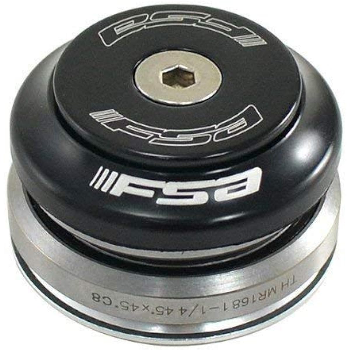 FSA Orbit C-33 Integrated Headset Fit 1-1/8Inches to 1-1/4Inches Tapered, Black, NO.44E, XTE1591