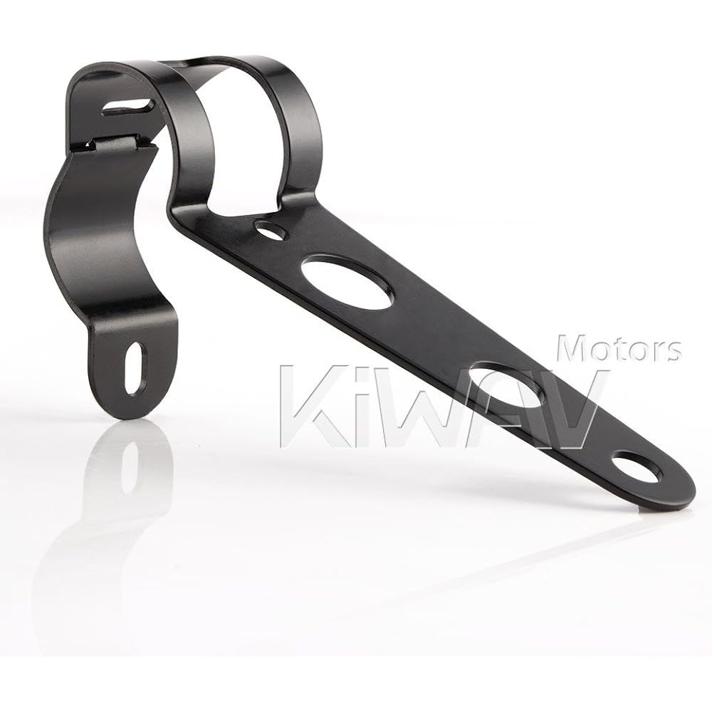 KiWAV Motorcycle Headlight Hardware Fork Clamp Black Steel 30-38mm 2 Pcs