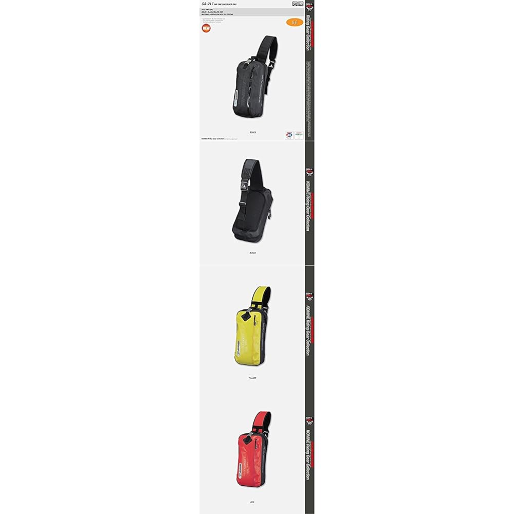KOMINE Motorcycle WR One Shoulder Bag Red 8L SA-217 818 Waterproof