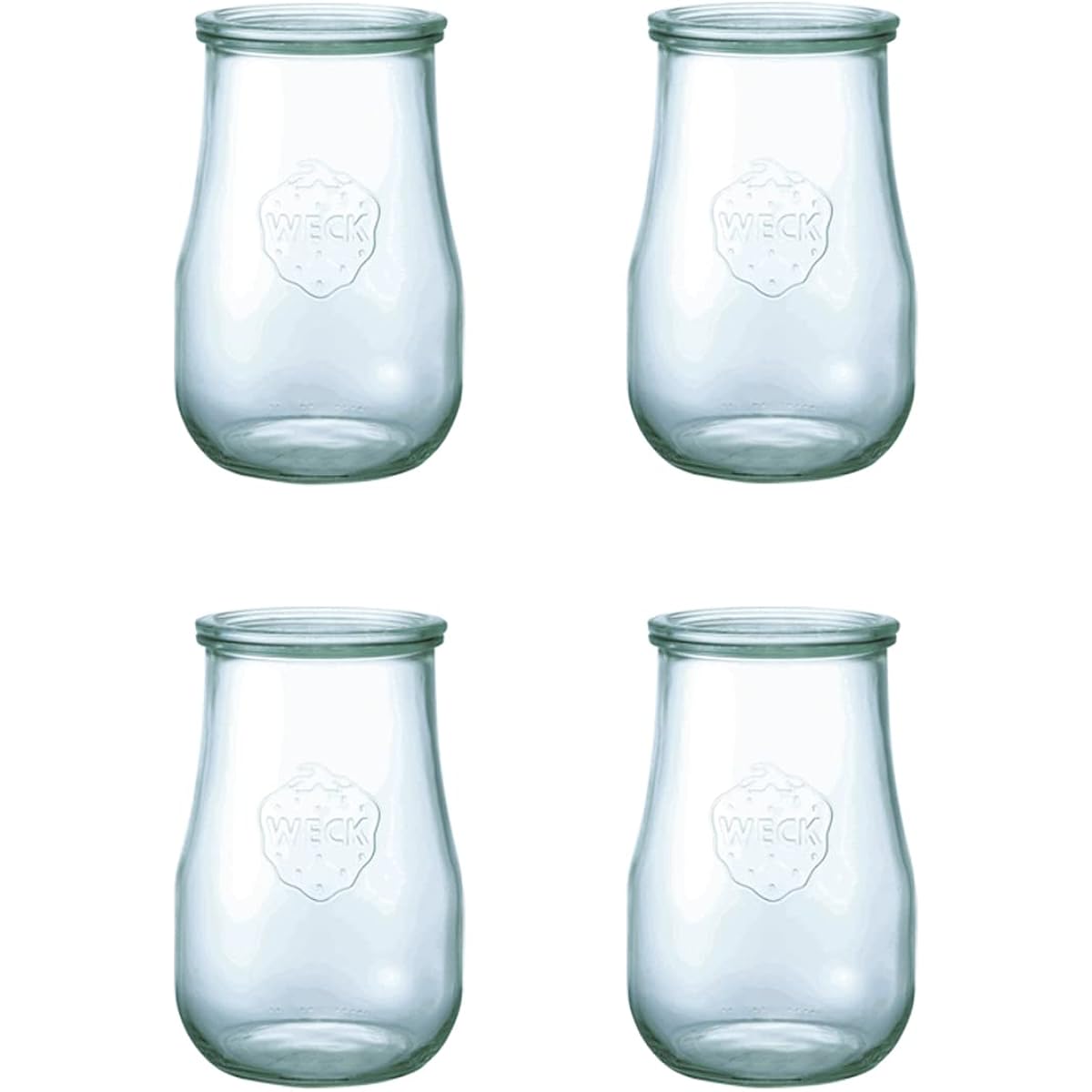 WECK Canister Glass Canister Storage Container Storage Bottle WE-738 (Tulip Shape 1500ml Set of 4)