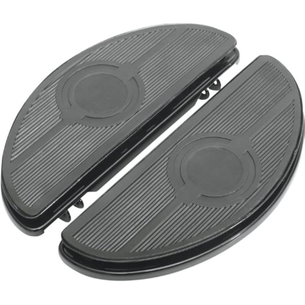 Drag Specialties Half Moon Floorboard with Damper Chrome P-1621-0160