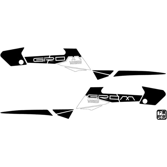 World Walk Grom Graphic Sticker 2 Colors Black x White grom-2_bkw