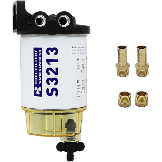 S3213 fuel remedy marine kit 10 micron filter effect 3/8 inch NPT outdoor unit Mercury 35-60494-1, 18-7932-1, 18-17928, 35-8090977
