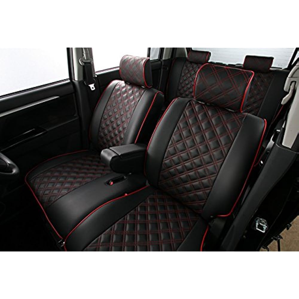 Clazzio Seat Cover Noah/Voxy/Esquire 80 Series Clazzio Quilted Black x Red Stitch ET-1572 [15ETC1572D]