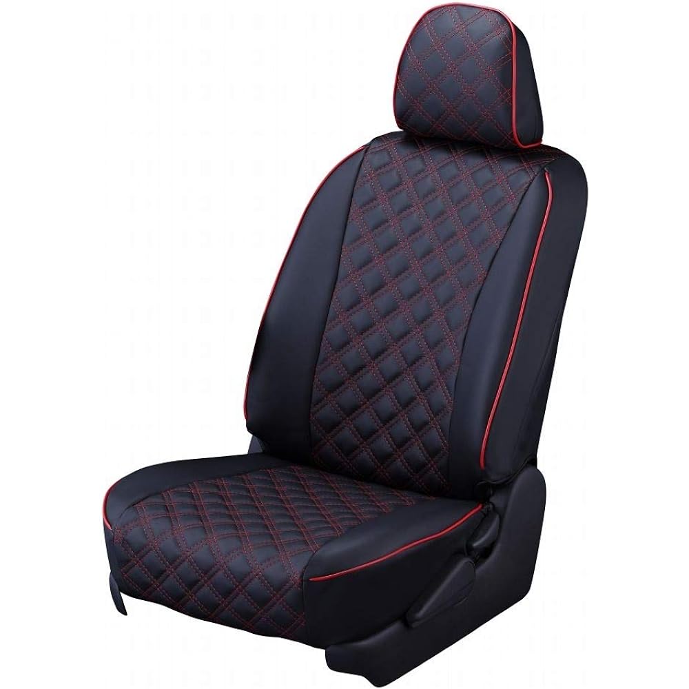 Clazzio Seat Cover All Seats Set Delica Mini R5(2023)/5~ / EK Cross Space R2(2020)/4~R5(2023)/5 B34A / B35A / B37A / B38A Clazzio Quilting Black x Red Stitch EM-7514 [15EMA7514D]