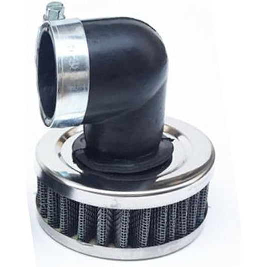 Motorcycle Breather Filter For 110cc 125cc 150cc 200cc 250cc Motorcycle Round Air Filter Straight Bevel Right Angle (Color : Right Angle 38mm)