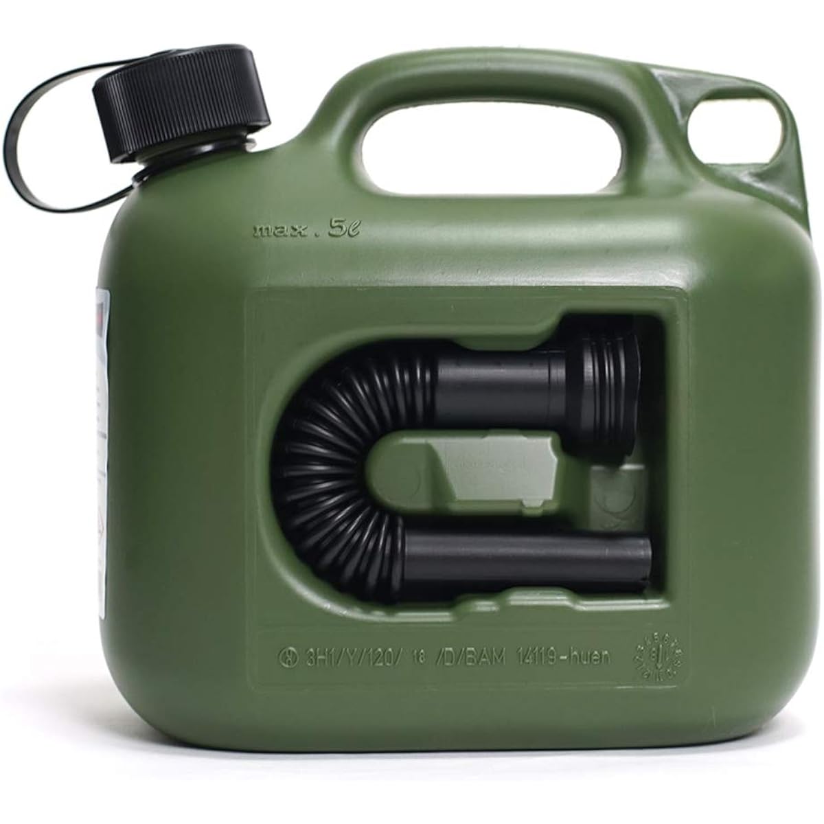 Hunersdorff Fuel Tank [Reliable Genuine Product with Warranty] Poly Tank Fuel Campro 5L Water Tank Fuel White Gasoline Kerosene Tank Canister Camp (olive)