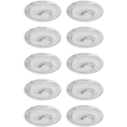 MARUKEI Round Plate / 16cm Flat Plate, Gray, Made in Japan, Unbreakable, Dishwasher Safe, Stackable "Uzushio" D276 GY 10 Piece Set [Commercial Set]