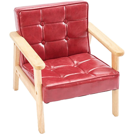 YUUWA Kids Sofa 42*34*22cm PU Red 1 Seater 2 Seater Sofa Low Sofa Compact Sofa Seat Chair Pet Chair Children Kids Chair