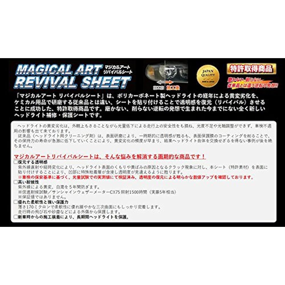 HASEPRO [Magical Art Revival Sheet for Headlights] (Pre-cut for each car model) Toyota Prius 20 Series MRSHD-T19