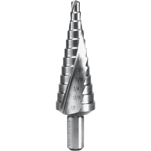 RUKO 2-Flute Spiral Step Drill 7/8 Cobalt HSS 101704E