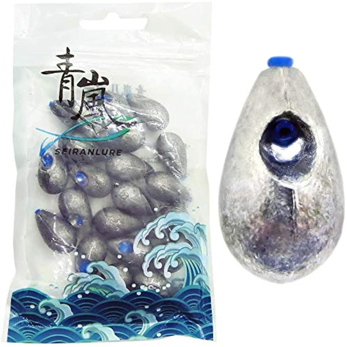 [Seiran Lure] Rockfish Sinker 7.5g 11g 18g 21g 28g Set of 20 Free Rig Texas Rig Straight Rig Rockfish Root Fish Compatible with Bass Fishing