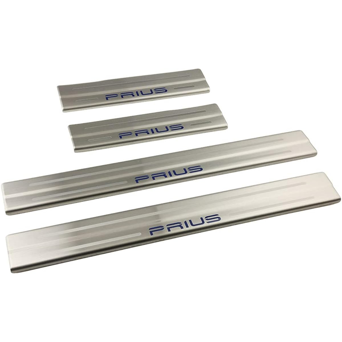Tokutoyo Prius PHV PRIUS 50 Series ZVW50 ZVW51 ZVW55 Scuff Plate Side Step Cover Protection Door Guard 304 Stainless Steel with Logo 4P