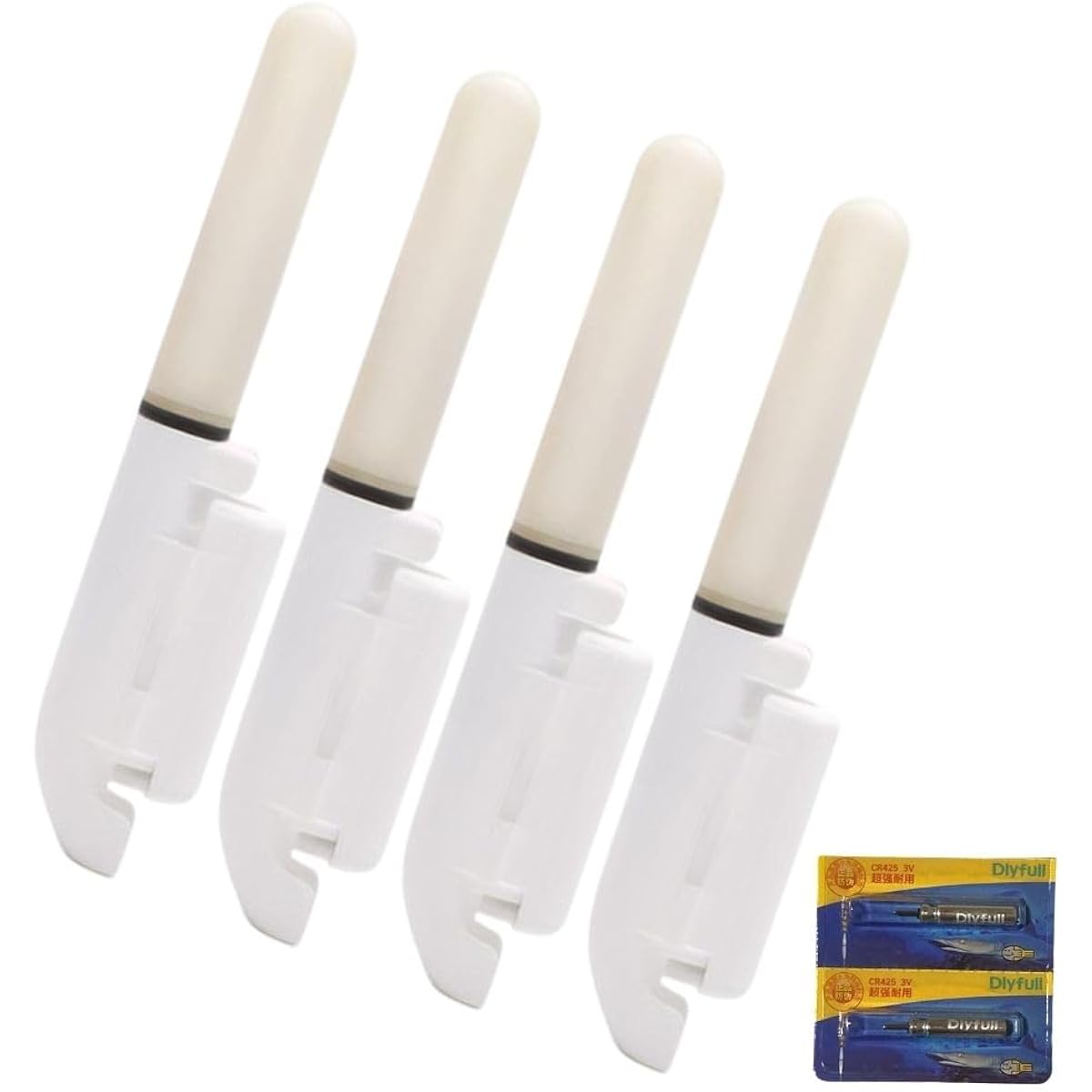 Test battery included, rod tip light, set of 8, set of 4, sensor, fishing rod light, tip light, LED, night fishing, green, red, double sealing, waterproof, batteries sold separately