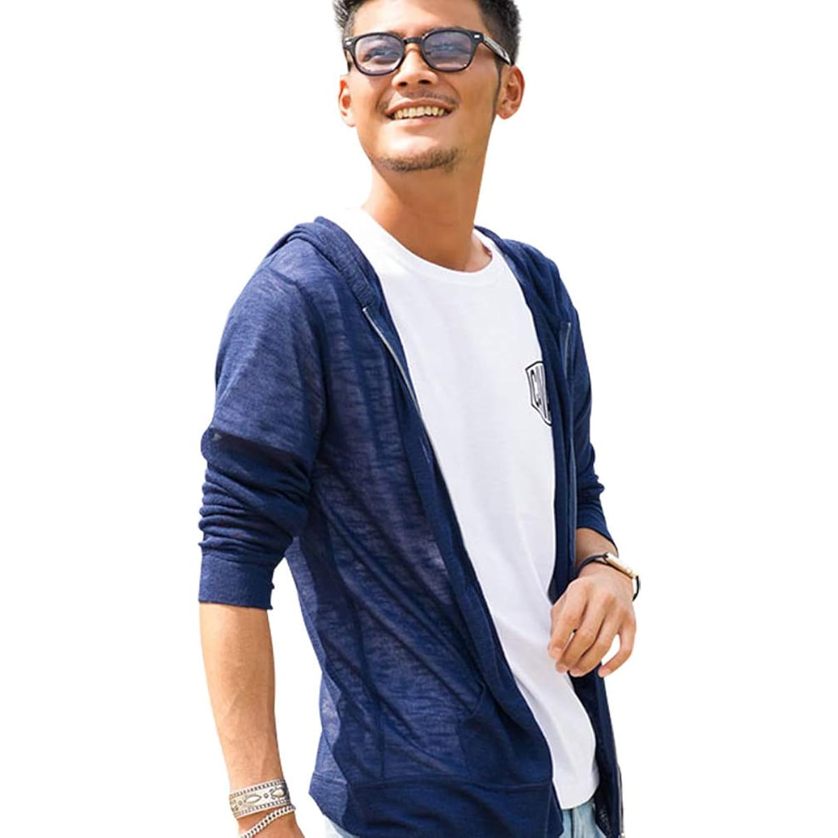 (Bitch) VICCI Men's Unisex Summer Parka Double Zip Stretch Plain Cover Thin VIBD15-12 [-]