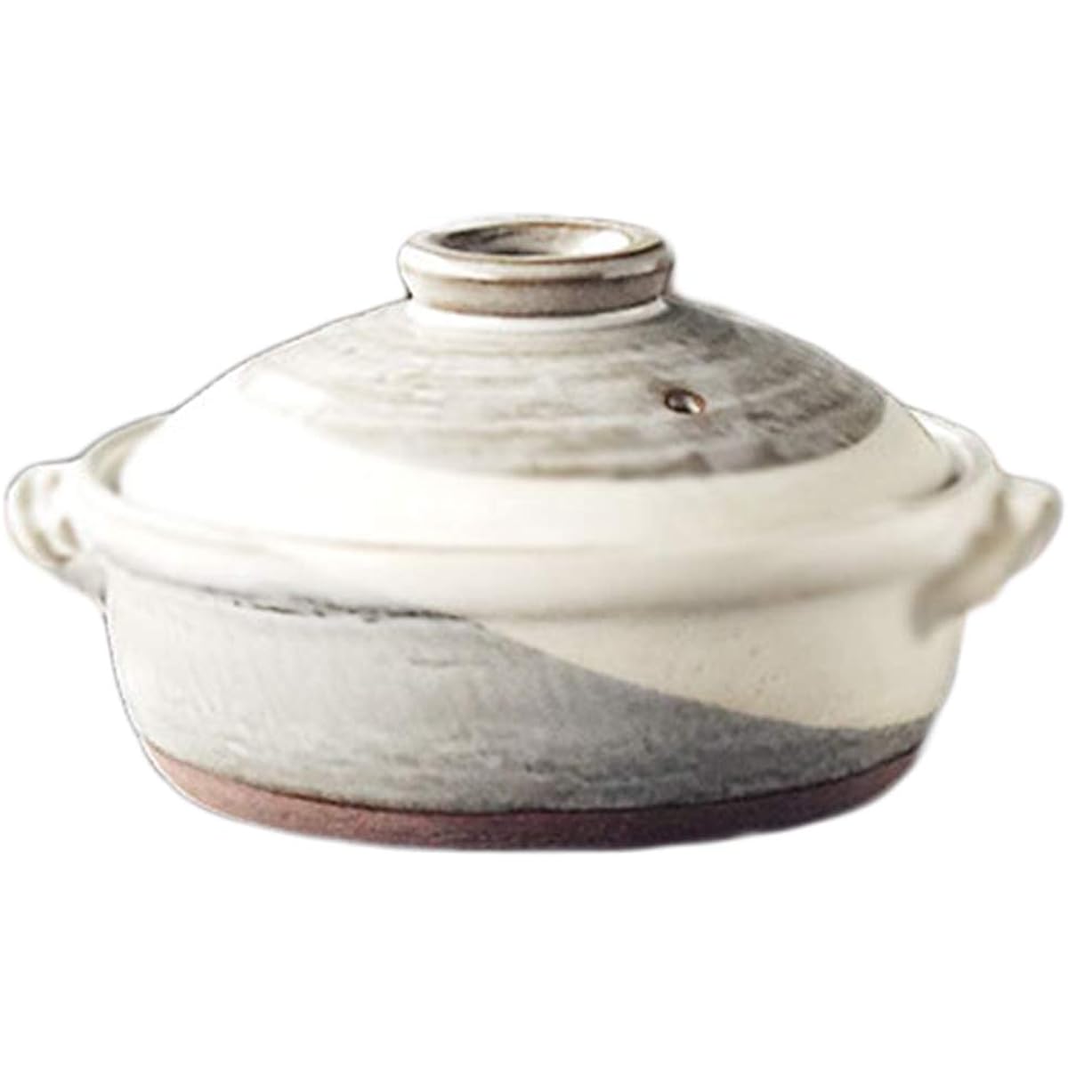 Mino Sarara IH Compatible, Open Fire Can Be Used, Kyoto Konahiki Earthenware Pot, Size 6, For 1 Person, Made in Japan, Banko Ware, Heat Resistant