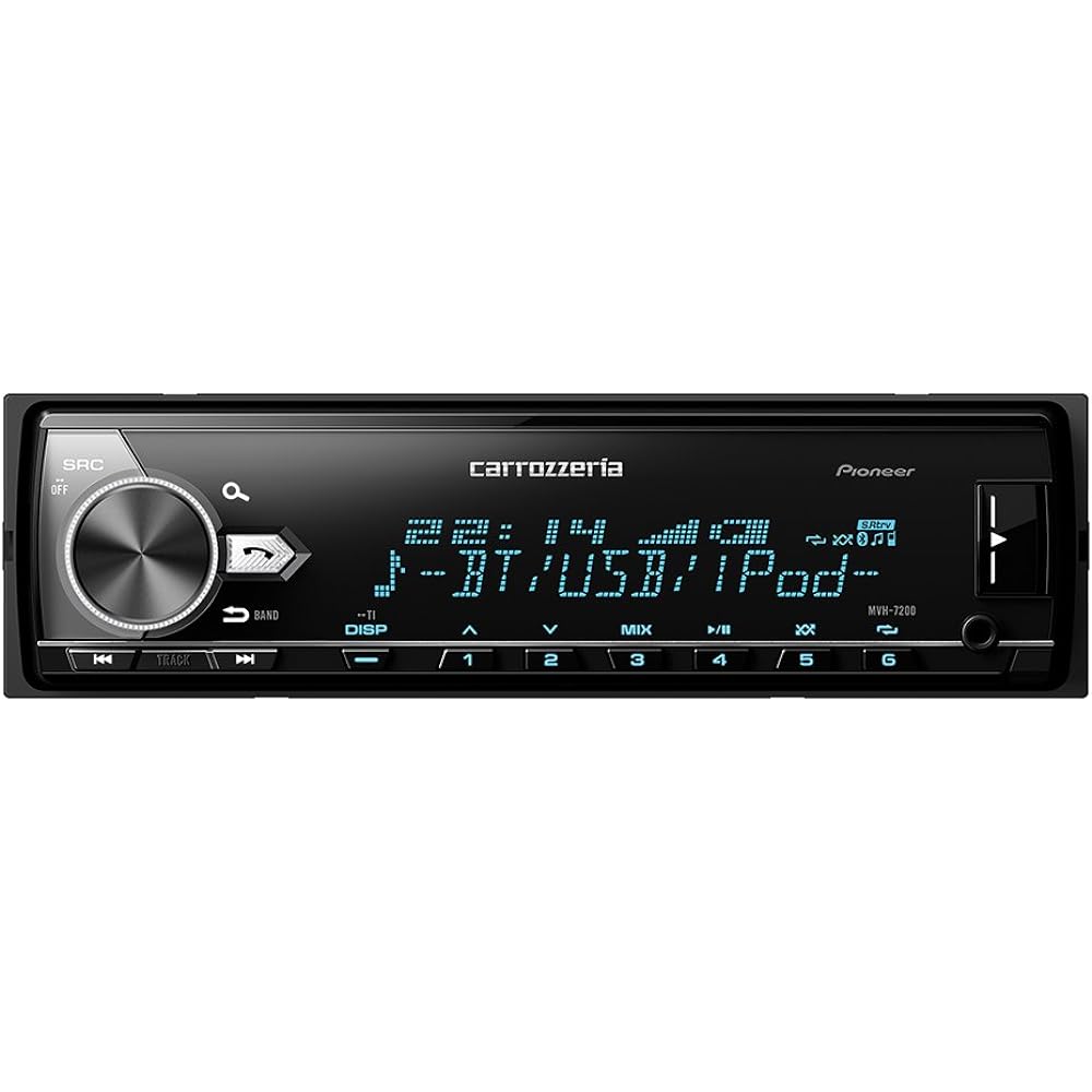 Pioneer Audio MVH-7200 1D Mechaless Bluetooth USB iPod iPhone AUX DSP Carrozzeria