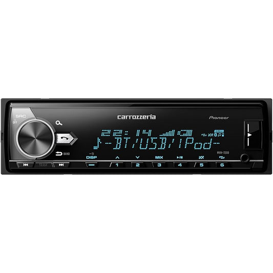Pioneer Audio MVH-7200 1D Mechaless Bluetooth USB iPod iPhone AUX DSP Carrozzeria