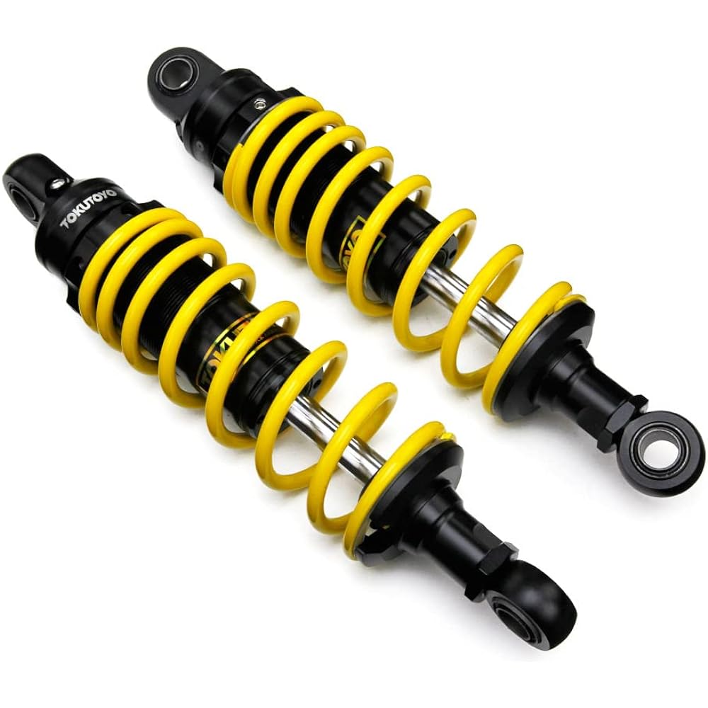 Gas Shock Rebel 250 (MC-13) Stepless Adjustable Spring Preload Rebel Rear Suspension 280mm Black/Yellow TOKUTOYO