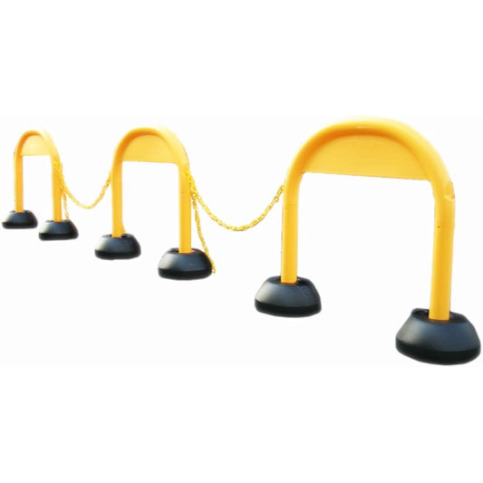 Mitsugiron Compartment Maintenance Supplies Arch Stand UNKNOWN Set of 3 (with Chain) Assembly Type Car Stop Yellow