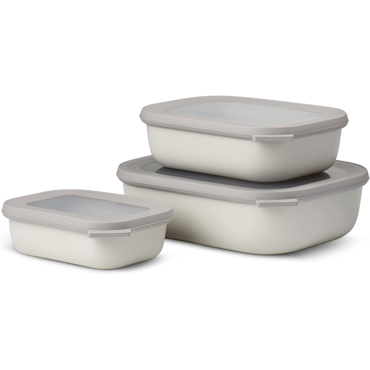 Mepal Circular Rectangular 3-piece set Low Nordic White Mepal Cirqula Rectangular 3set Low