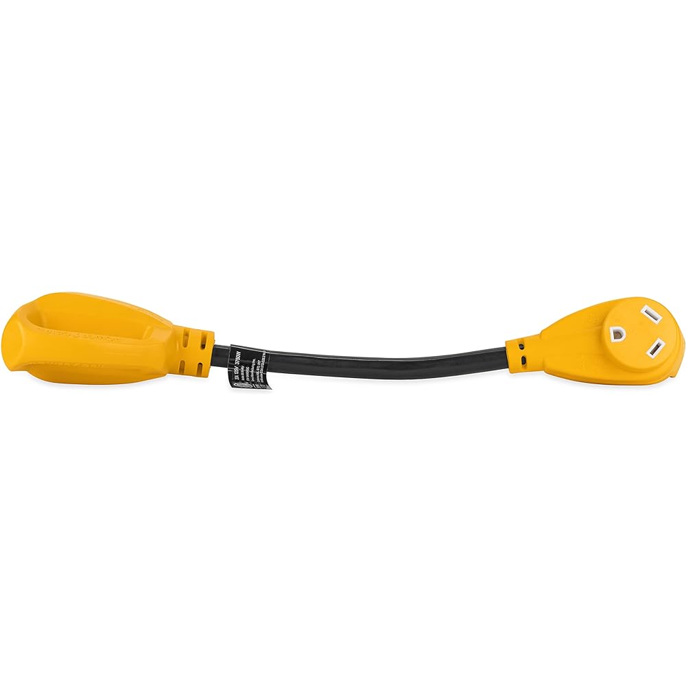 Camco 55175 RV PowerGrip Dogbone Electrical Adapter with Handle