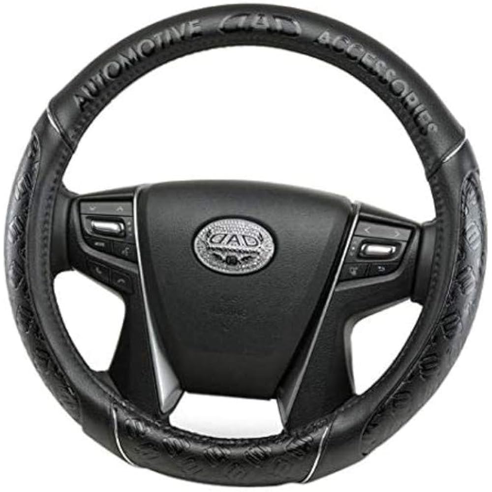 Garcon DAD Steering Cover Steering Cover Monogram Leather M Size Black D.A.D HA578 HA578-01