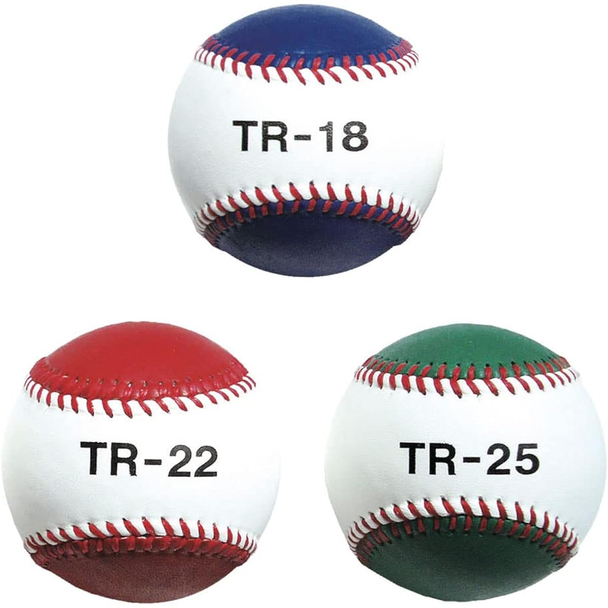 Daito Baseball Hardball Pitching Training Ball Made of Natural Leather 180, 220, 250g 3 Ball Set