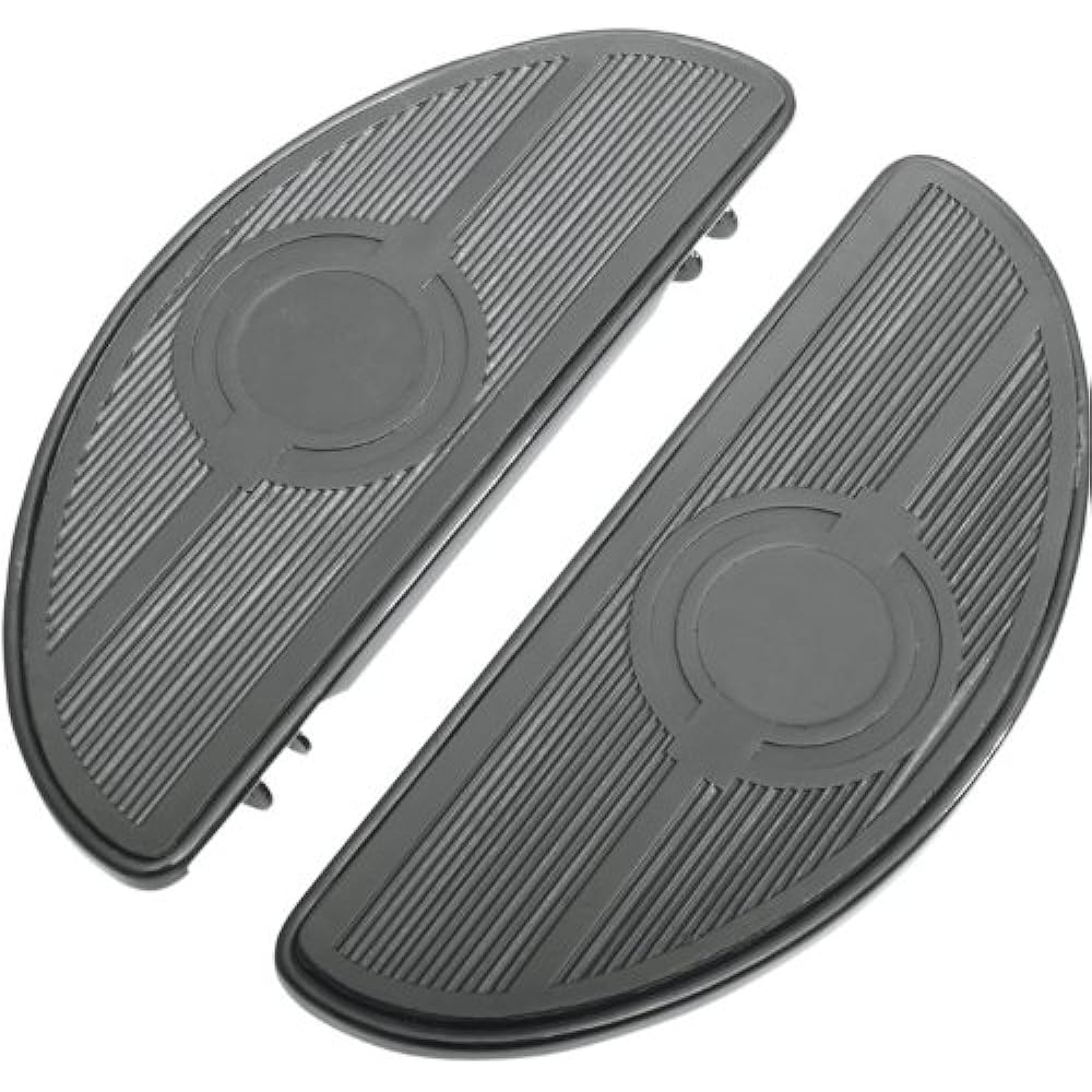 Drag Specialties Half Moon Floorboard with Damper Chrome P-1621-0160