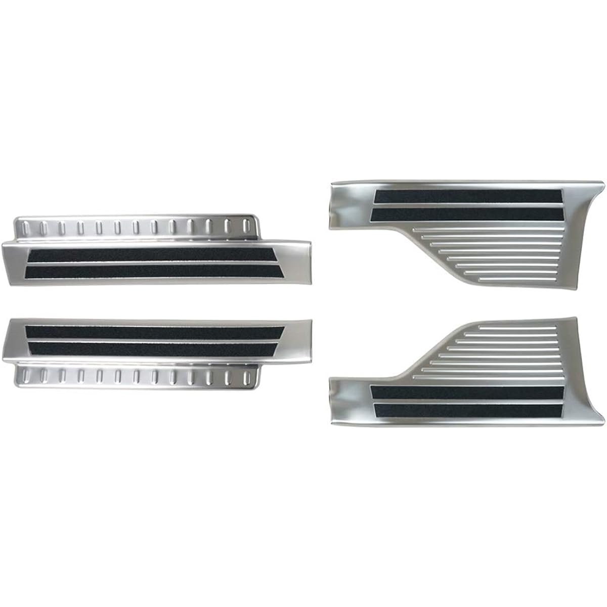 Samurai Produce Toyota Rumi Daihatsu Tall Side Step Scuff Plate Front Rear Set 4P Silver Hairline
