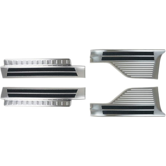 Samurai Produce Toyota Rumi Daihatsu Tall Side Step Scuff Plate Front Rear Set 4P Silver Hairline