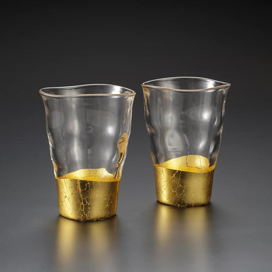 [Wrapping with Hakuichi Japanese paper] Kakuichi Sip Glass Set of 2
